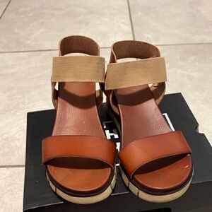 MIA Tan and Brown Sandals